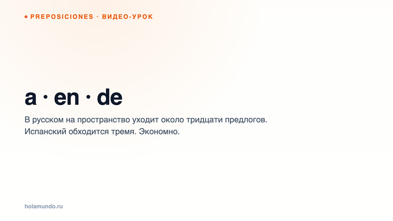 Предлоги a, en, de: три слова, на которых держится испанское пространство